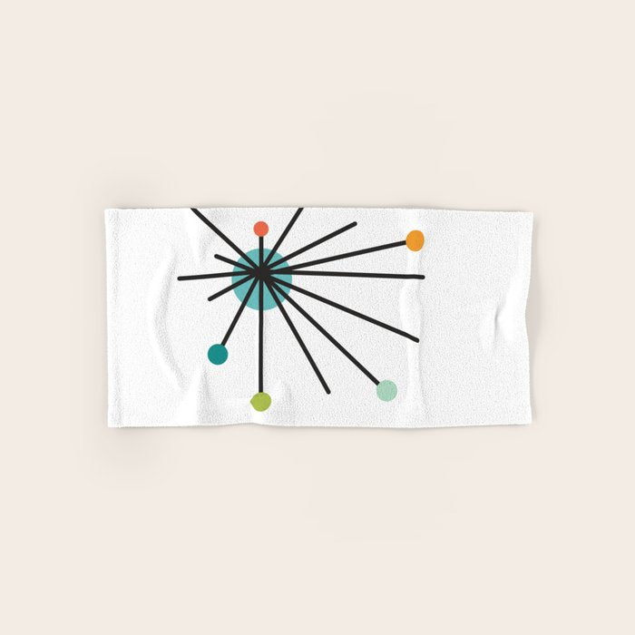 Vintage Atomic Age Mid Century Modern Bath Towel Gallery Image 1