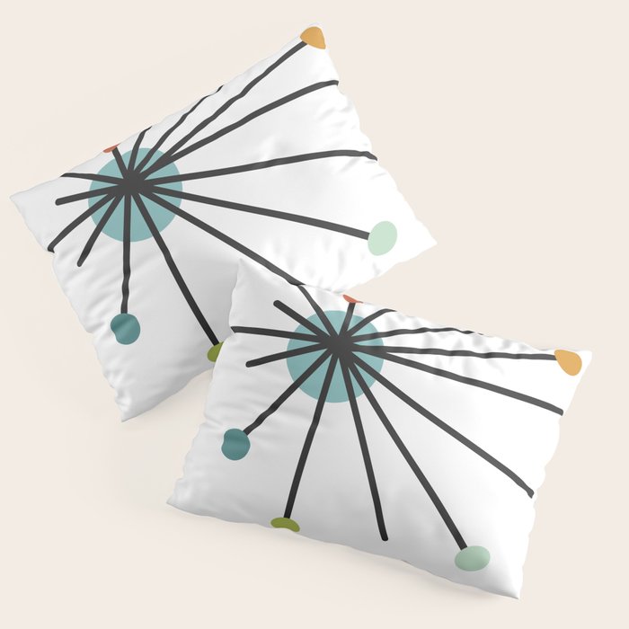 Vintage Atomic Age Mid Century Modern Pillow Sham Gallery Image 3