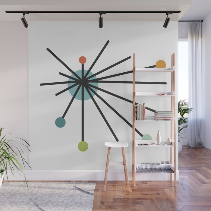 Vintage Atomic Age Mid Century Modern Wall Mural Gallery Image 1