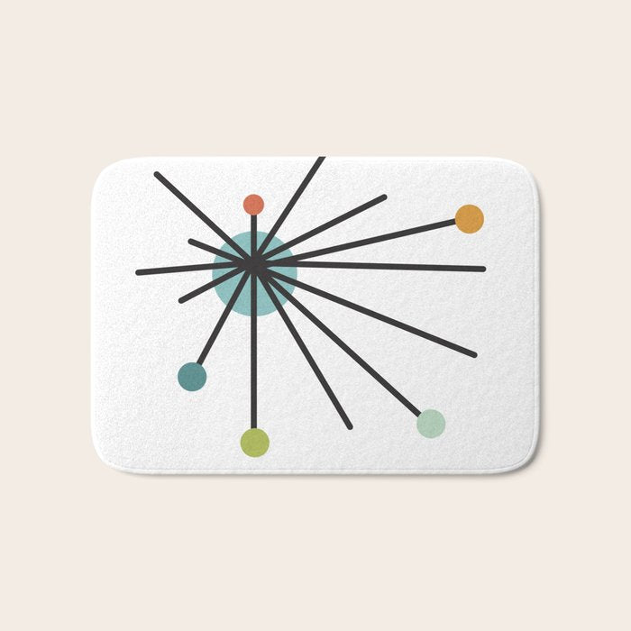 Vintage Atomic Age Mid Century Modern Bath Mat Gallery Image 1