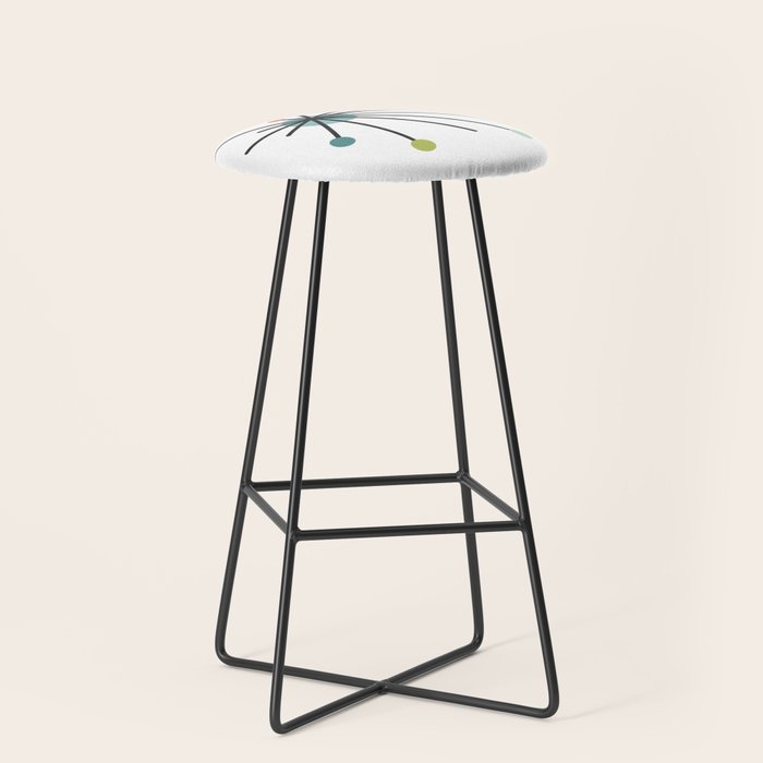 Vintage Atomic Age Mid Century Modern Stool Gallery Image 1