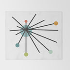Vintage Atomic Age Mid Century Modern Throw Blanket Gallery Image 2
