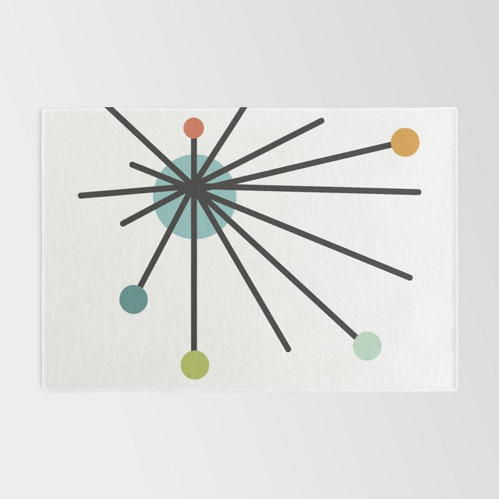 Vintage Atomic Age Mid Century Modern Rug Gallery Image 2