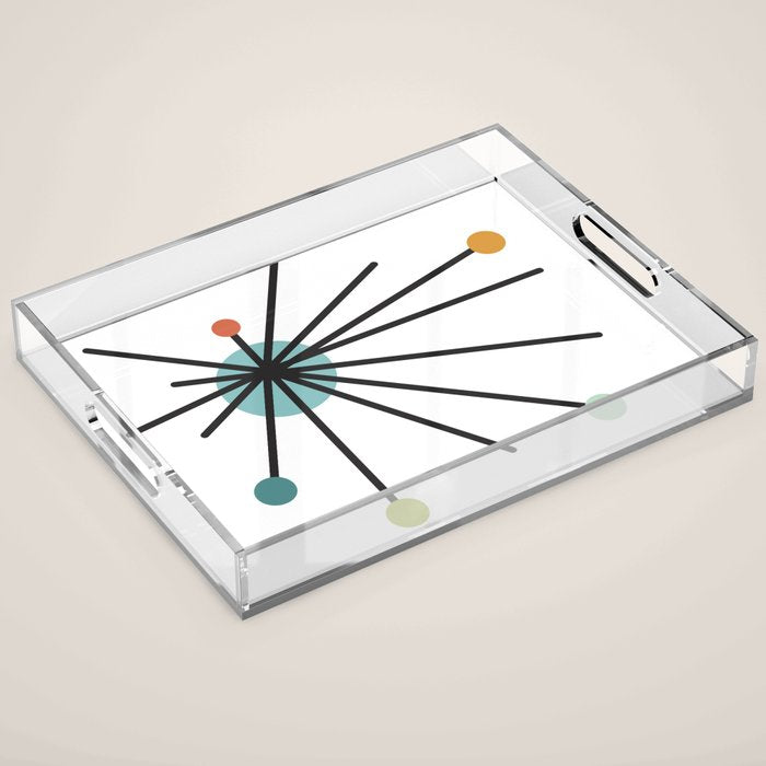 Vintage Atomic Age Mid Century Modern Acrylic Tray Gallery Image 1