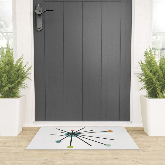 Vintage Atomic Age Mid Century Modern Welcome Mat Gallery Image 3