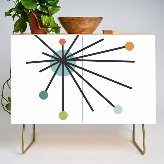 Vintage Atomic Age Mid Century Modern Credenza Gallery Image 1