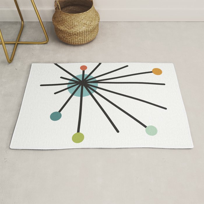 Vintage Atomic Age Mid Century Modern Rug Gallery Image 1