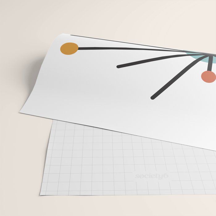 Vintage Atomic Age Mid Century Modern Wrapping Paper Gallery Image 2