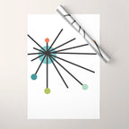 Vintage Atomic Age Mid Century Modern Wrapping Paper Gallery Image 1