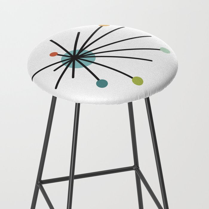 Vintage Atomic Age Mid Century Modern Stool Gallery Image 2