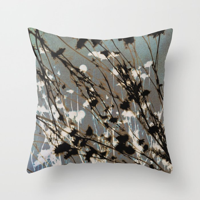 Magic in the Ordinary #12 / Cyan & Grey Throw Pillow Gallery Image 6