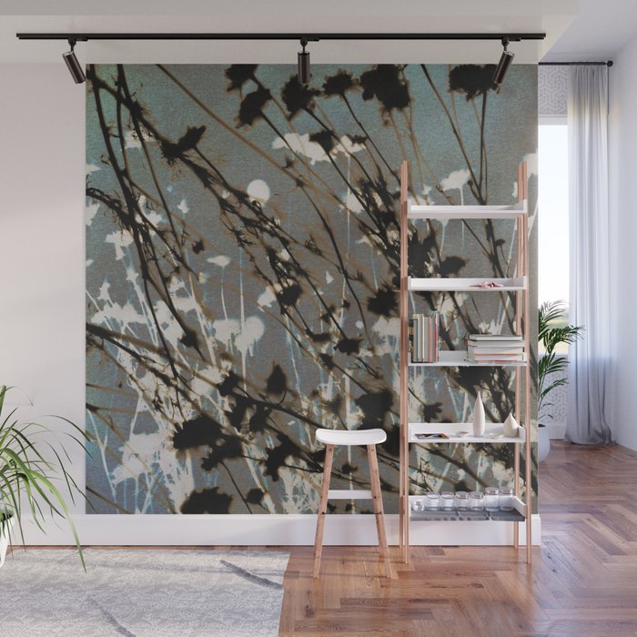 Magic in the Ordinary #12 / Cyan & Grey Wall Mural Gallery Image 1