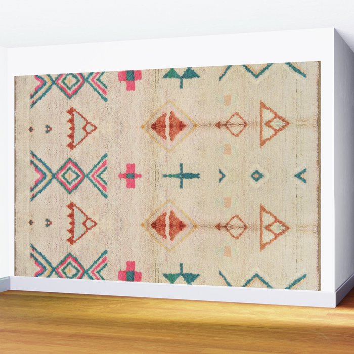 Vintage Moroccan Berber Carpet Wall Mural Gallery Image 2