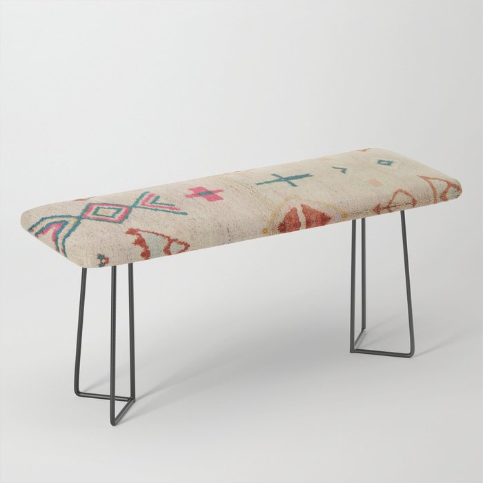 Vintage Moroccan Berber Carpet Bench Gallery Image 1