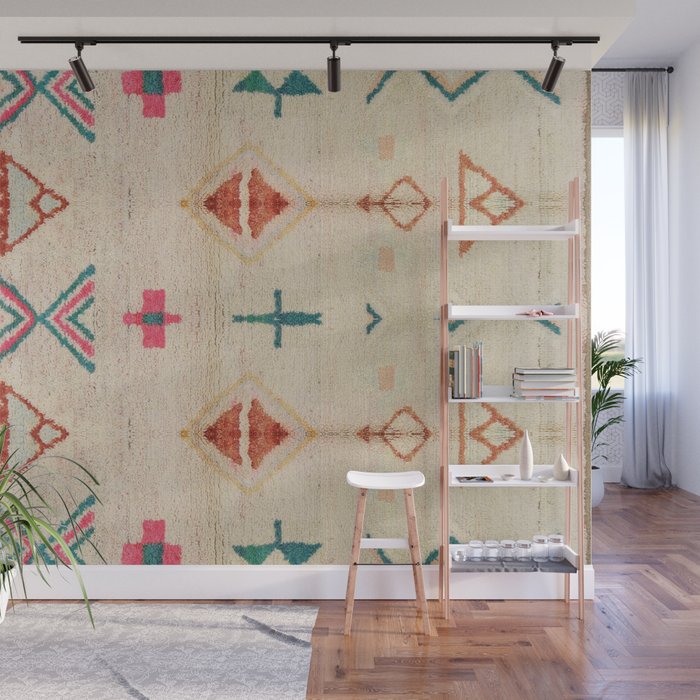 Vintage Moroccan Berber Carpet Wall Mural Gallery Image 1
