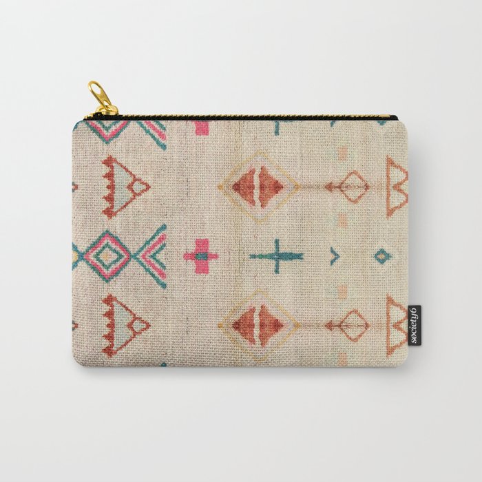 Vintage Moroccan Berber Carpet Carry All Pouch Gallery Image 1