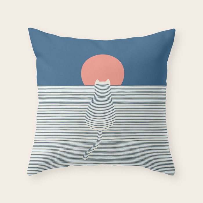 Cat Landscape 77 Throw Pillow