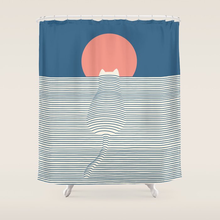 Cat Landscape 77 Shower Curtain Gallery Image 1