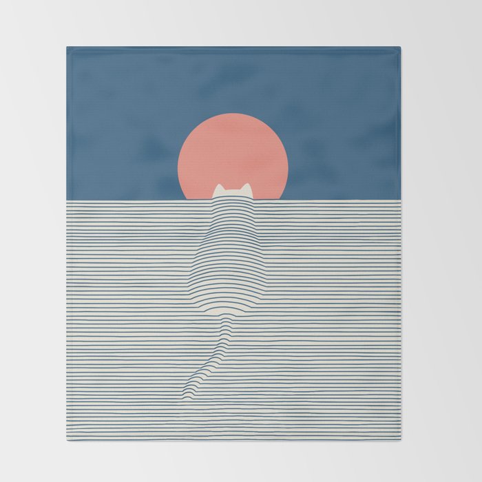 Cat Landscape 77 Throw Blanket Gallery Image 2