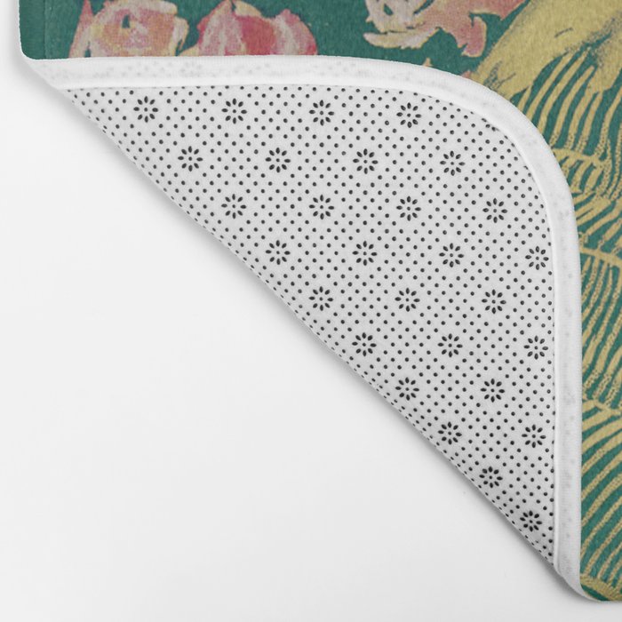 Fantasy Art Deco Woman With Pet Tiger Self culture (edited) - The Werner Company - 1890-1900 Bath Mat Gallery Image 2