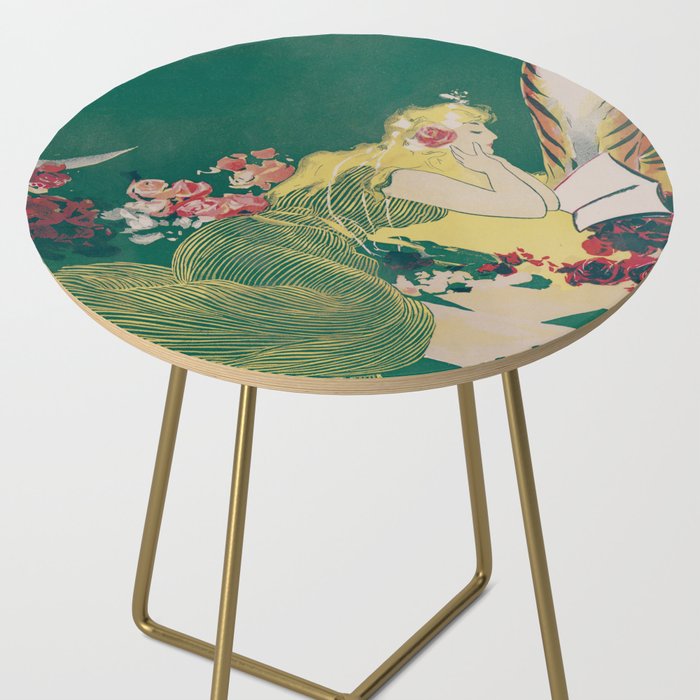 Fantasy Art Deco Woman With Pet Tiger Self culture (edited) - The Werner Company - 1890-1900 Side Table Gallery Image 2