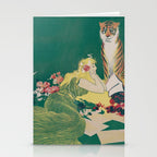 Fantasy Art Deco Woman With Pet Tiger Self culture (edited) - The Werner Company - 1890-1900 Stationery Card Gallery Image 2