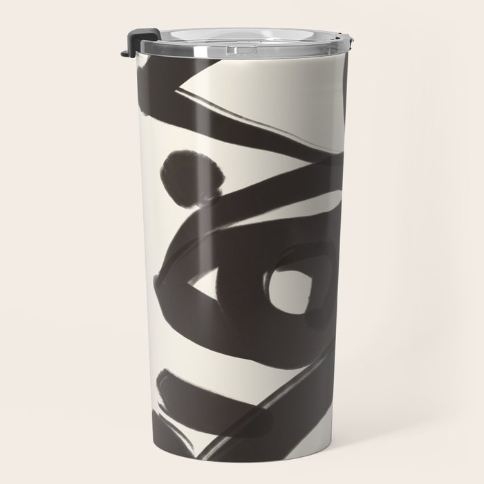 Abstract line art eyes 3 Travel Mug Gallery Image 3