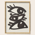 Abstract line art eyes 3 Serving Tray Gallery Image 1