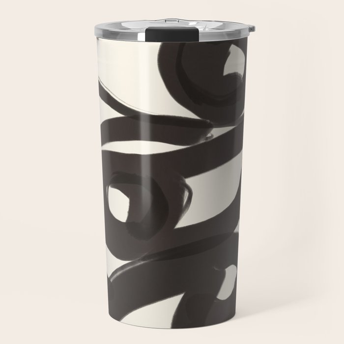 Abstract line art eyes 3 Travel Mug Gallery Image 1