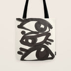 Abstract line art eyes 3 Tote Bag Gallery Image 1