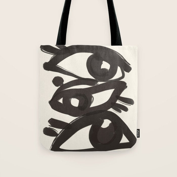 Abstract line art eyes 3 Tote Bag Gallery Image 1