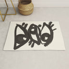 Abstract line art eyes 3 Rug Gallery Image 1