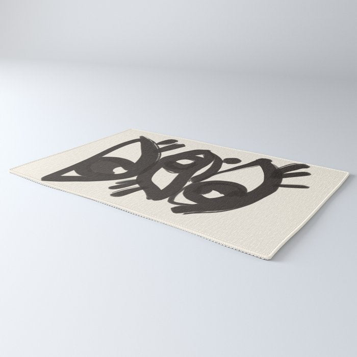 Abstract line art eyes 3 Rug Gallery Image 3