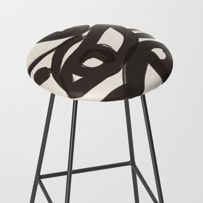 Abstract line art eyes 3 Stool Gallery Image 2