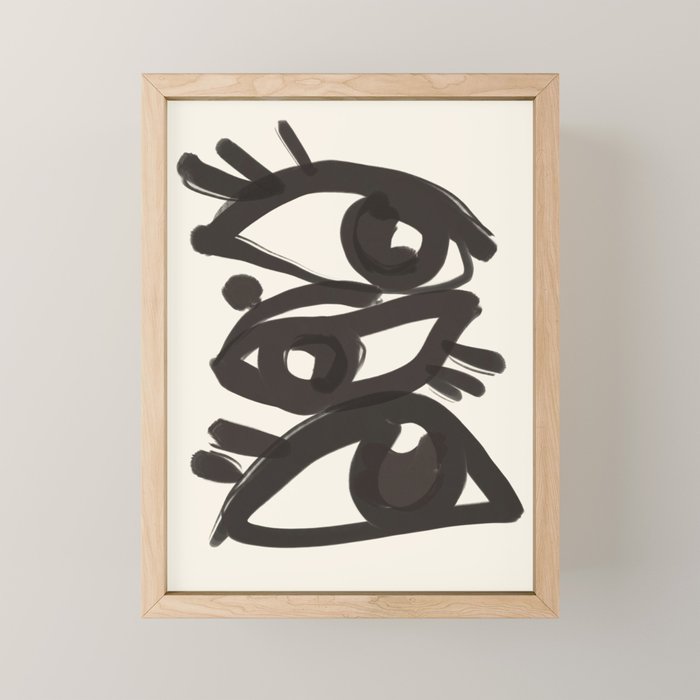 Abstract line art eyes 3 Mini Art Print Gallery Image 1