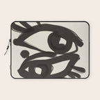 Abstract line art eyes 3 Laptop Sleeve Gallery Image 1