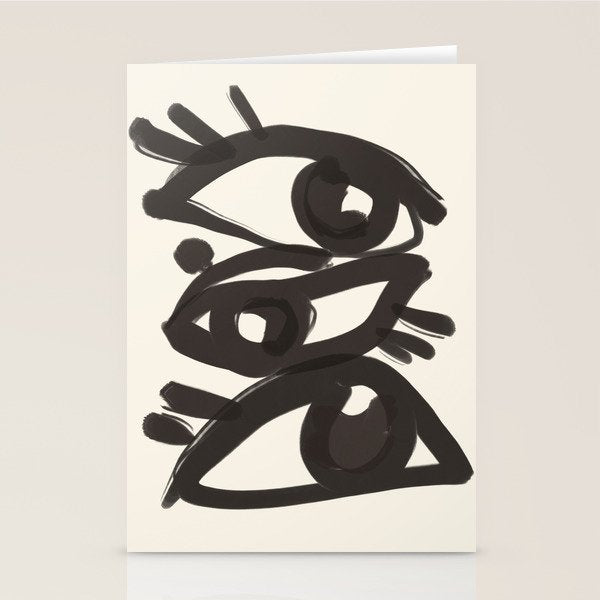 Abstract line art eyes 3 Stationery Card Gallery Image 2