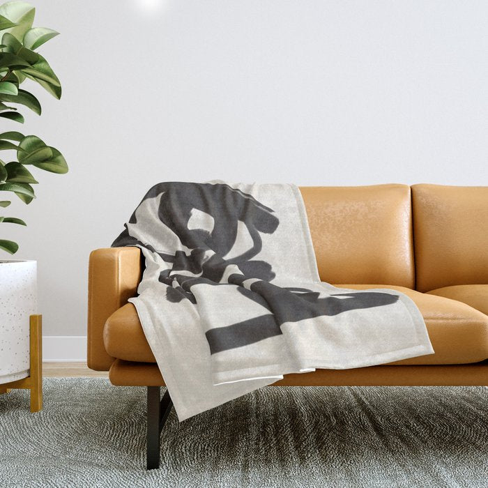 Abstract line art eyes 3 Throw Blanket Gallery Image 1