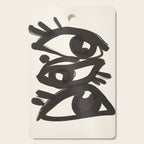 Abstract line art eyes 3 Cutting Board Gallery Image 1