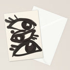 Abstract line art eyes 3 Stationery Card Gallery Image 2