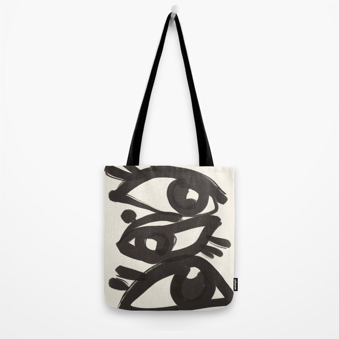 Abstract line art eyes 3 Tote Bag Gallery Image 2