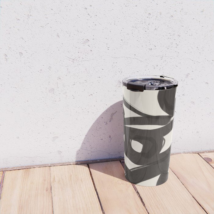 Abstract line art eyes 3 Travel Mug Gallery Image 4
