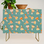 Badminton Birdies - Peach OmbrÃ© on Turquoise Credenza Gallery Image 1