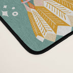 Badminton Birdies - Peach OmbrÃ© on Turquoise Desk Mat Gallery Image 4