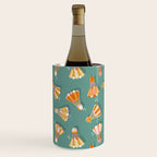 Badminton Birdies - Peach OmbrÃ© on Turquoise Wine Chiller Gallery Image 1