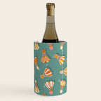 Badminton Birdies - Peach OmbrÃ© on Turquoise Wine Chiller Gallery Image 2
