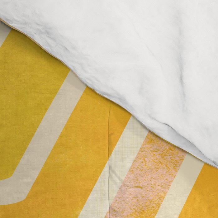 Golden Geometric Tiles Watercolor Comforter Gallery Image 4