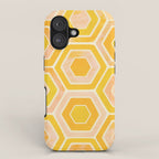 Golden Geometric Tiles Watercolor iPhone Case Gallery Image 1