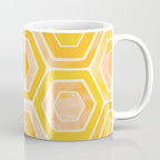 Golden Geometric Tiles Watercolor Coffee Mug Gallery Image 1