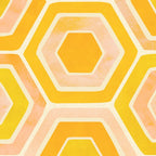 Golden Geometric Tiles Watercolor Coffee Mug Gallery Image 2